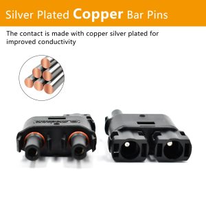Trisinger Solar Branch Connector IP68 Waterproof 1500V Solid Copper Terminal,FMM+MFF,1 Pairs (2 to 1)