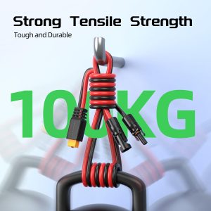 Bateria Power Solar to XT60 Charge Extension Cable 12AWG 10Ft Solar Connector to XT60 Adapter Cable for Solar Panel to LiFePO4 Battery RV Portable Power Station Solar Generator