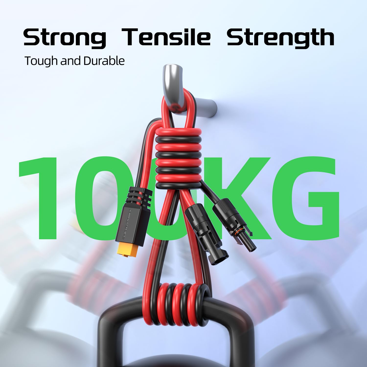 Bateria Power Solar to XT60 Charge Extension Cable 12AWG 10Ft Solar Connector to XT60 Adapter Cable for Solar Panel to LiFePO4 Battery RV Portable Power Station Solar Generator - Image 4