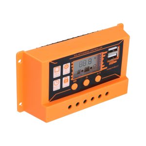 GRENGY 20A PWM Solar Charge Controller 12V 24V Auto with Intelligent Temperature Monitor, Solar Panel Regulator with LCD Display Dual USB Fit for AGM, Sealed, Gel, Flooded, Lifepo4