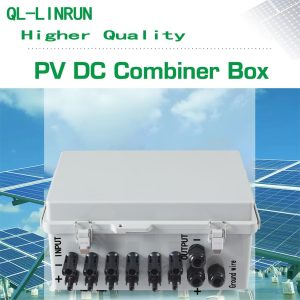 Combiner Box for Solar Panels Pv Combiner Box Solar Combiner Box with 6 String 15A Rated Current Fuse Surge Protective Device and 63A Air Circuit Breaker for On/Off Grid Solar Panel System