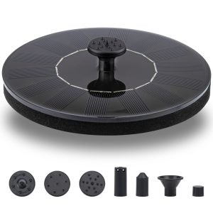 LAWOHO Solar Fountain Pump 1.5W Upgraded Submersible Solar Water Fountain Panel Kit for Bird Bath,Small Pond,Garden and Lawn