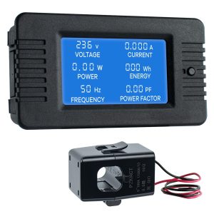 AC 80-260V 100A LCD Digital Display Multi-Function Power Monitor Voltage Current Frequency Power Factor Energy Meter Ammeter Voltmeter with Split Core Current Transformer