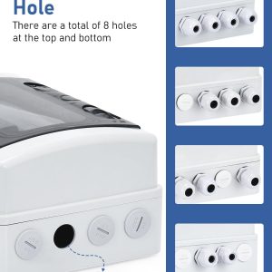 DIHOOL 60 Amp DC Circuit Breaker Box, PV Solar Disconnect Switch with Small Breaker Box