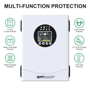 120A MPPT Solar Charge Controller, 12V 24V 36V 48V 60V 72V 84V 96V Battery System Auto , Solar Panel Charge Controller Regulator, LCD Display,Max Input PV 230V for FLD,LiFePO4,SLD,Gel,AGM