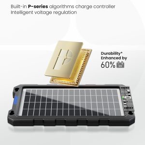 POWOXI Upgraded 7.5W-Solar-Battery-Trickle-Charger-Maintainer-12V Portable Waterproof Solar Panel Trickle Charging Kit for Car, Automotive, Motorcycle, Boat, Marine, RV,Trailer, Snowmobile, etc.
