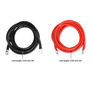 Auxbeam 7 AWG 7FT Battery Cables 2PCS, 7 Gauge Battery Cable Wire w/0.23" and 0.31" Tinned Copper Lugs, Compatible with Auxbeam Switch Panels & More