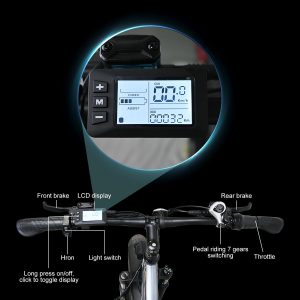 Leeyalan Moped Electric Bike for Adults 1500W(Peak) Motor with 960Wh Removable Battery, 20" Fat Tire Electric Bike 30MPH Top Speed 7 Speed Gears, Dual Shock, Hydraulic Suspension, E Bikes for Adults