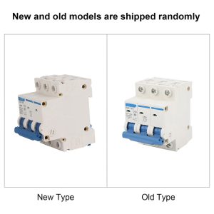 Moofey 3 Pole Miniature Circuit Breaker, RCCB AC 220/380V 63A DIN Rail Mounting Current Circuit Breaker