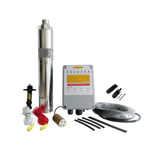 3-Year Warranty Solar Water Pump Kit - Stainless 316 Solar-Powered Submersible Pump for Ponds & Borehole Wells, MPPT Controller Included | PWS High-Efficiency Design,JS3-1.8-80