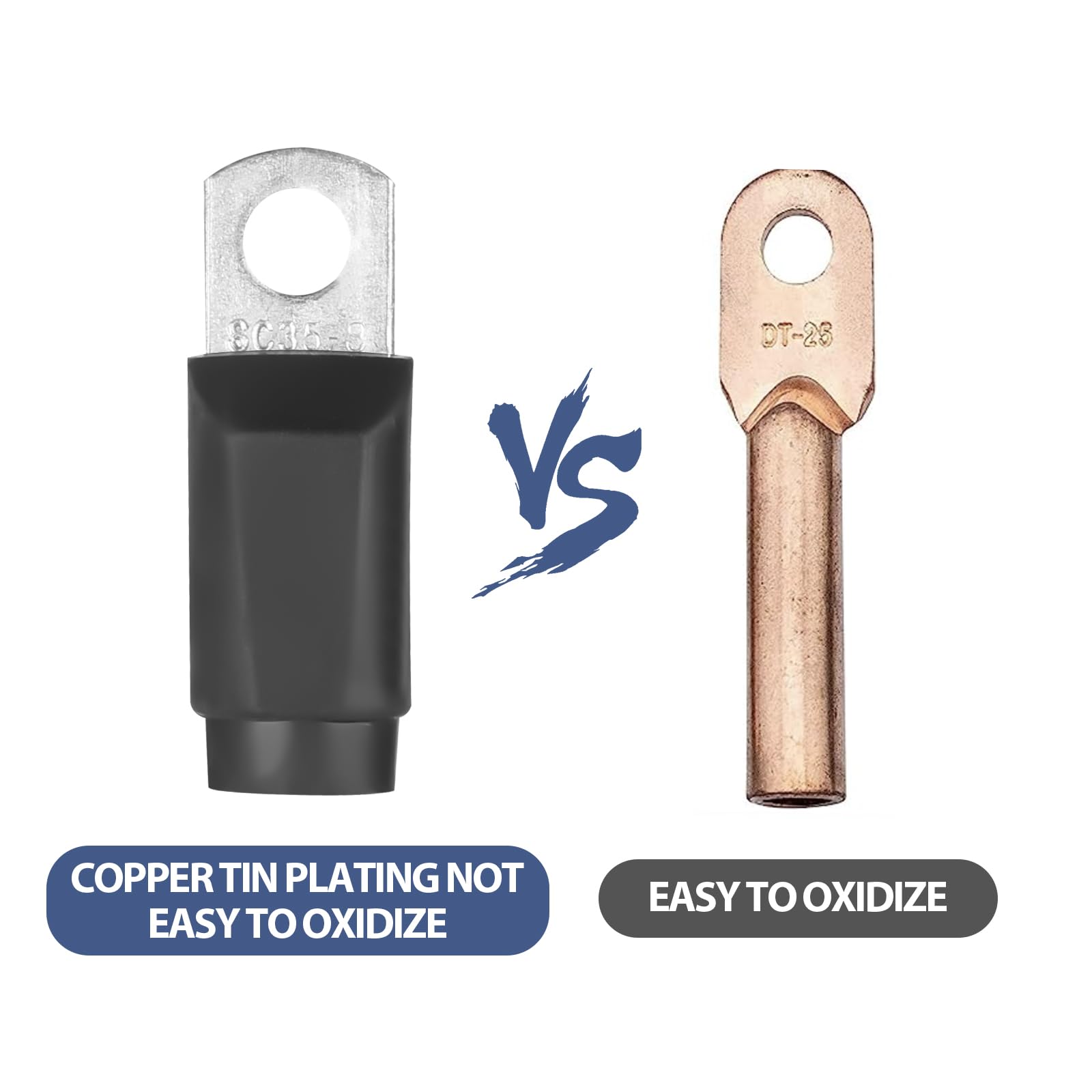 Honsyunoirtps 7 PCS Golf Cart Heavy Duty Battery Cables Wiring Kit for Club Car DS 1994-up 2 Awg 36 & 48 Volt 4 Gauge Golf Cart Battery Cables - Image 3