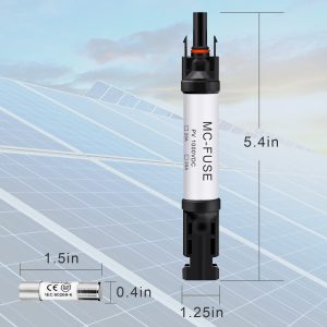 Pvfarosh 10A Solar Fuse Connector IP68 Waterproof 1000V in-line Fuse Holder 10A Male and Female Connector Waterproof in-Line Fuse Holder (Contains 8 fuses + 4 Solar Fuse Holders)