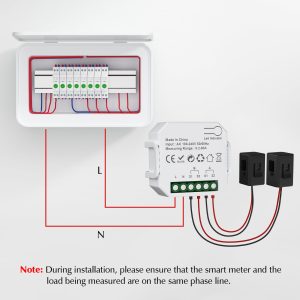 eMylo 2 Channel WiFi Power Meter 80A+80A Smart Power Monitor,Clamp Ammeter Power Monitor,2.4GHz WiFi,Real Time Monitoring,Smart Life/TUYA APP, Compatible with Alexa and Google Assistant