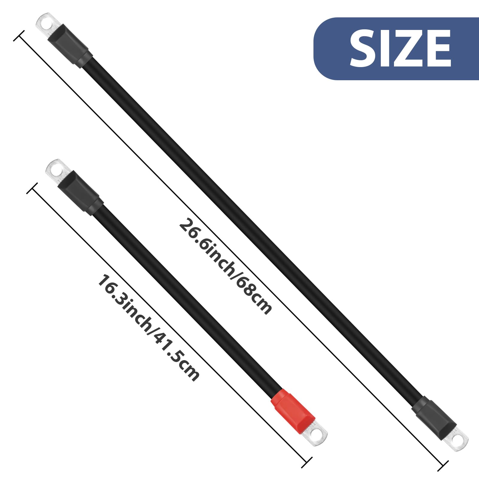 Honsyunoirtps 7 PCS Golf Cart Heavy Duty Battery Cables Wiring Kit for Club Car DS 1994-up 2 Awg 36 & 48 Volt 4 Gauge Golf Cart Battery Cables - Image 2