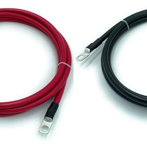 END GAME 4 Gauge Marine Grade Battery Cables, USCG and ABYC Approved, 1-15ft Lengths, Heavy Duty Tinned Lugs, Fully Assembled and Made in The USA (8ft,Red/Black Set, 3/8” Lugs)