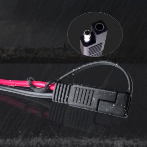 Goupchn SAE Battery Connector, SAE to O Ring Terminal Harness 10AWG 2Pin Quick Disconnect Battery Extension Cable with RP Adapter, 15A/20A/30A Fuses 2ft for Solar Panel, Motorcycle, Car, RV