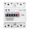 Electric Meter, KWh Meter, Single Phase 4P LED DIN-Rail Electricity Power Consumption Wattmeter Energy Meter, 10-40A