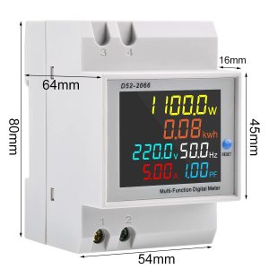 diymore Digital Single Phase Energy Meter Tester Electricity Usage Monitor AC 110V 40V~300V 100A Ampermeter Power Voltmeter Voltage Amps Watt Kwh Frequency Power Factor Meter Multimeter