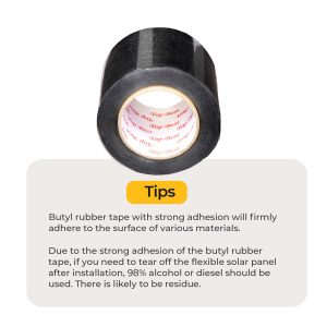 BougeRV Flexible Solar Panel Waterproof Butyl Rubber Tape, for Yuma CIGS Thin-Film Flexible Solar Panel, 3.98''Width x 32.8 Feet Length