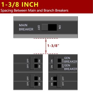 Generator Interlock Kit Compatible with Square D QO or Homeline 150 or 200 amp Panels. 1 3/8 in Spacing Between The Main and Generator Circuit Breakers, SD200A Professional Generator Interlock Kit
