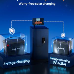 ECO-WORTHY Solar Charge Controller 30A with Bluetooth,WiFi, APP Remote Connection, Solar Panel Custom Battery Regulator, Dual USB Port Auto 12V/24V PWM for FLD/LiFePO4/SLD/GEL RV Solar System