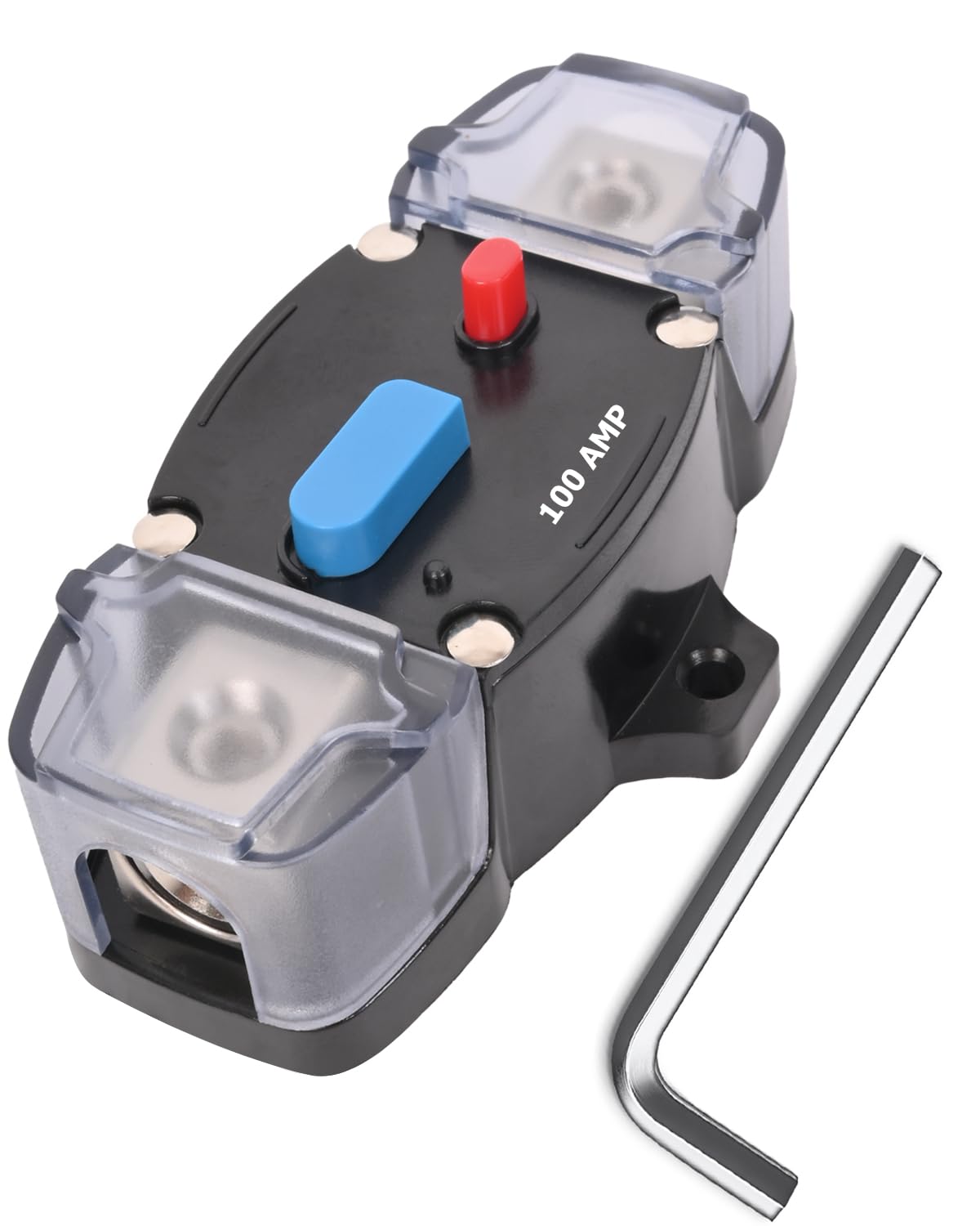 BULVACK 100 Amp Circuit Breaker 12-48 Volt DC 100A Self Recovery Resettable High Amp Circuit Breaker with Manual Reset Button for Automotive RV Marine Boat Car Audio and Amps Protection