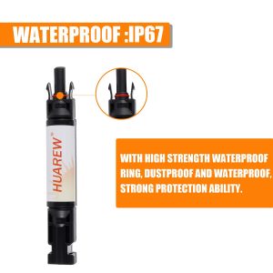 HUAREW 30A Solar Fuse Holder, IP67 Waterproof, Black, with Fuse