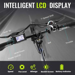 Vivi MT20UL Foldable Electric Bike 20" x3.0 Fat Tire Electric Bike with 48V 499.2WH Removable Battery, Peak 1000W, Up to 50 Miles EBike, 7-Speed, 21.7MPH, Cruise Control, SGS Certified to UL2849