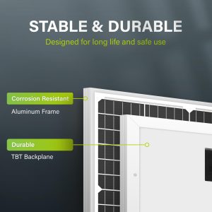 Newpowa 10BB 35W 12V Solar Panel High-Efficiency Monocrystalline PV Module Designed for Off Grid System, Charge Your Battery of RV, Boat, Camper, Trailer, Gate Opener