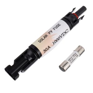 HUAREW 30A Solar Fuse Holder, IP67 Waterproof, Black, with Fuse