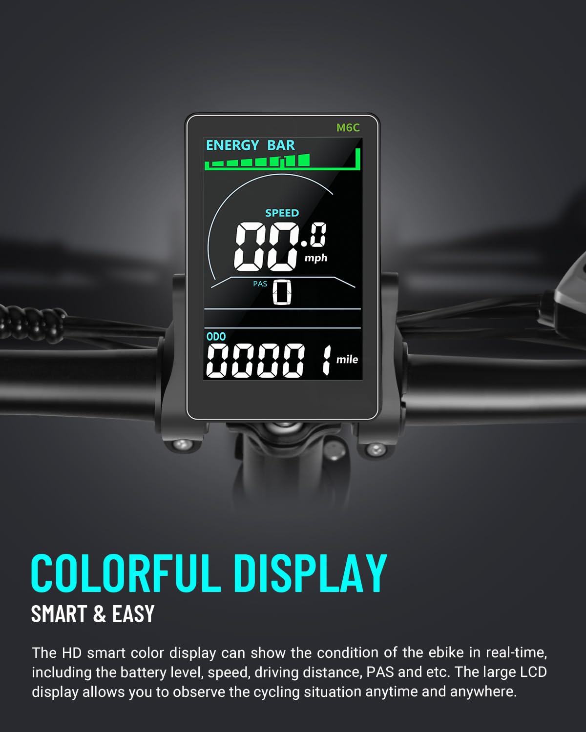 Mukkpet Tank 1500W Peak Electric Bike for Adults, 28MPH 65Miles Folding Electric Bike, 48V 15AH Battery Ebike, 20” *4.0 Fat Tires Ebike for Adults, Dual Suspension - Image 3