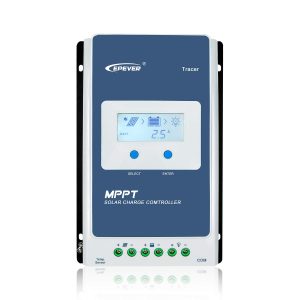 EPEVER MPPT Solar Charge Controller 40A 12V 24V Auto Max PV 100V Solar Panel Regulator Common Negative Ground LCD Display Tracer4210AN for Gel Flooded Sealed LiFePO4 Lithium Battery (40A MPPT)