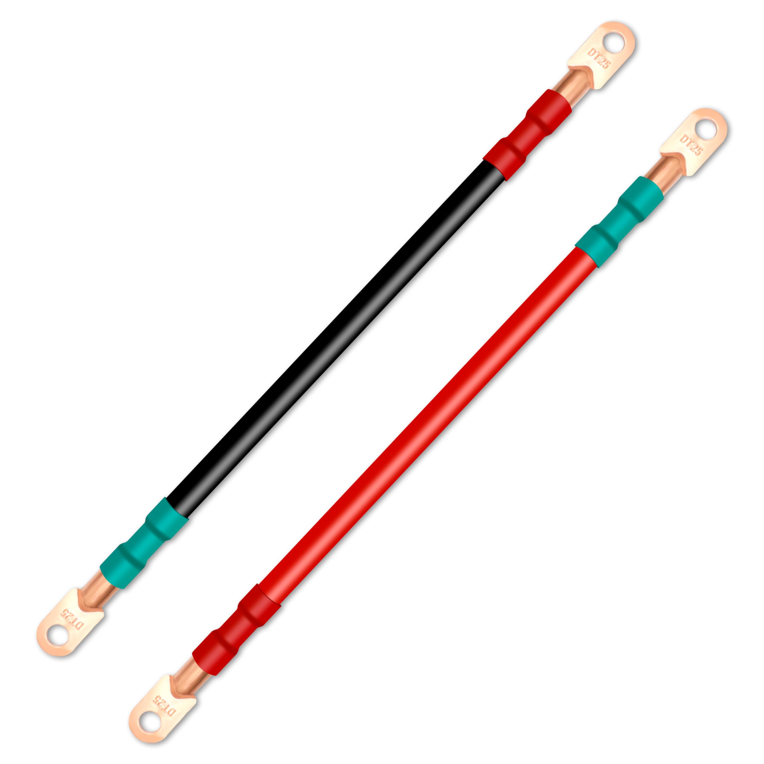 Golf Cart Battery Cables 4 AWG 9in for EZGO TXT 1994-UP 36V/48V 4 Gauge Pure Copper Wire