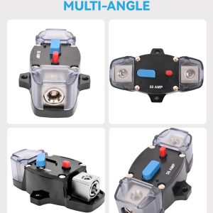 BULVACK 100 Amp Circuit Breaker 12-48 Volt DC 100A Self Recovery Resettable High Amp Circuit Breaker with Manual Reset Button for Automotive RV Marine Boat Car Audio and Amps Protection