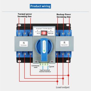 JONASC 220V 63A 3P Dual Power Automatic Transfer Switch Generator Changeover Switch 50HZ/60HZ