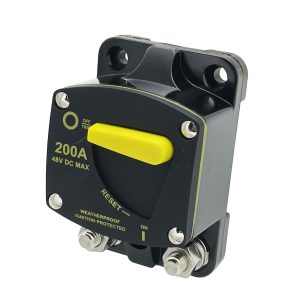 JooFn Marine Circuit Breaker Switch with Manual Reset 50-300A DC 12-48V for RVs Boat Truck Trolling Battery Solar System (200A)