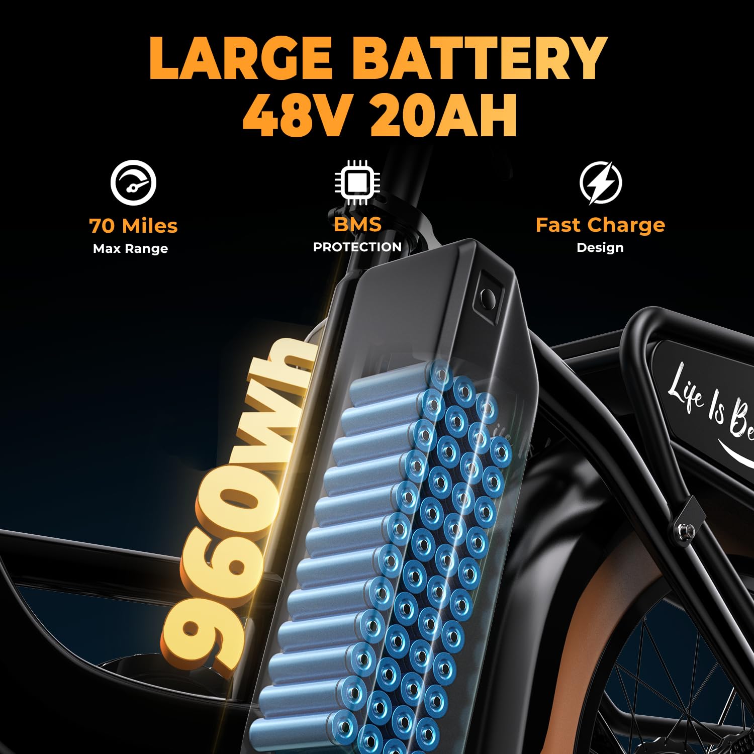 1500W Peak Electric Bike for Adults, 70Miles & 30MPH Electric Bicycle, 20''×4.0" Fat Tires for Urban Commuters,7 Speed Mountain Ebike Color Rose Pink e Bike Electric Women - Image 8