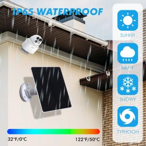 Copkim 6 Set Solar Panel for Security Camera - IP65 Waterproof 4.5W Solar Panels with 9.8ft Charging Cable & Adjustable Wall Mount