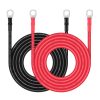 Battery Cable - iGreely 8 AWG 8 Gauge Wire Tinned Copper Wire Battery Power Inverter Cables with 3/8'' Lugs Terminals for Solar Panel Automotive Motor Automotive Motorcycle RV Marine Boat 10ft/3m