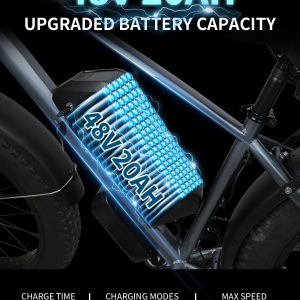 Leeyalan Moped Electric Bike for Adults 1500W(Peak) Motor with 960Wh Removable Battery, 20" Fat Tire Electric Bike 30MPH Top Speed 7 Speed Gears, Dual Shock, Hydraulic Suspension, E Bikes for Adults