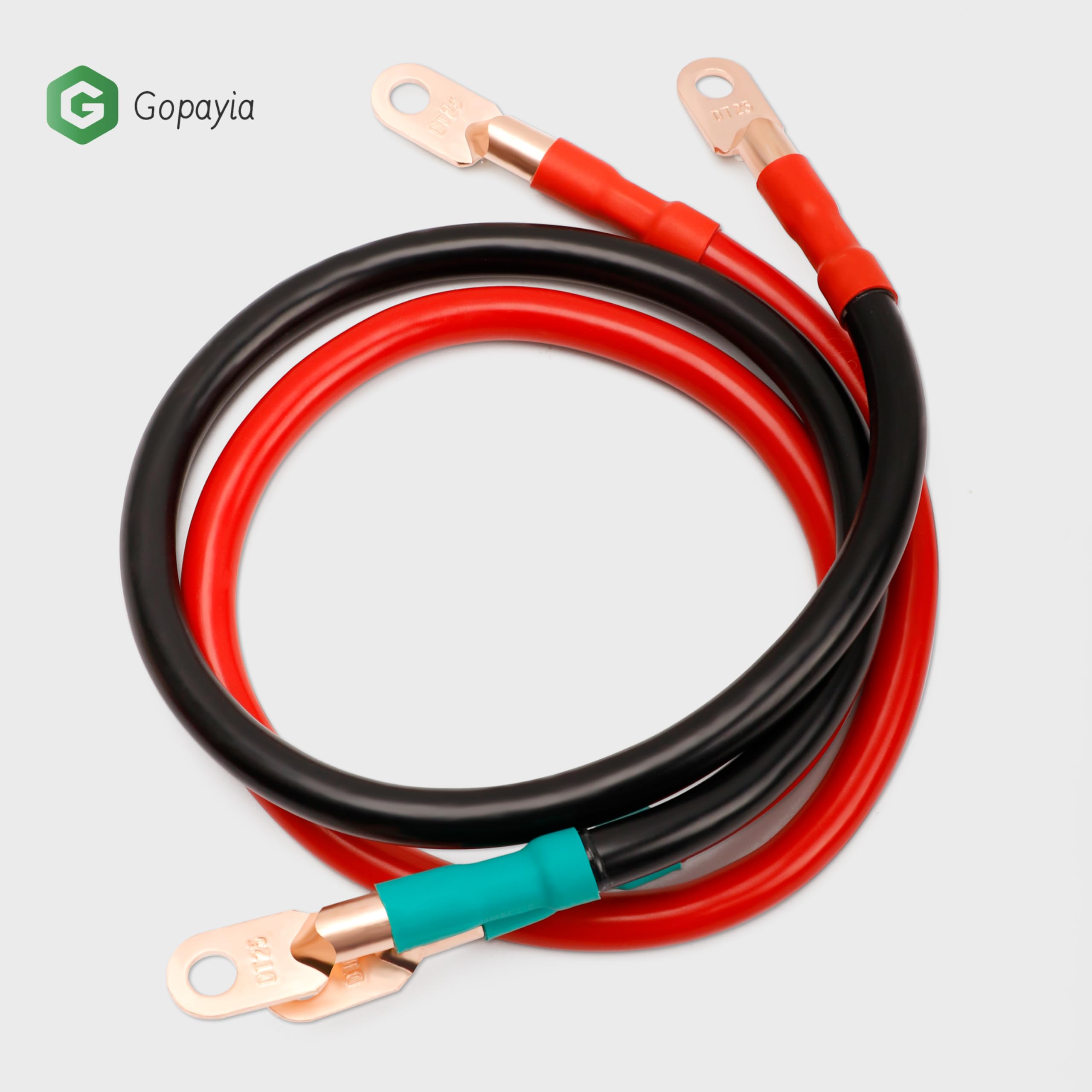 Golf Cart Battery Cables 4 AWG 9in for EZGO TXT 1994-UP 36V/48V 4 Gauge Pure Copper Wire - Image 3