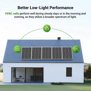 HQST 100 Watt 12V Monocrystalline Solar Panel with Solar Connectors, High Efficiency Module PV Power for Battery Charging Boat, Caravan, RV and Any Other Off Grid Applications