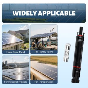 15 Amp Solar Panel Fuse 1000V Solar in-Line Fuses Holder IP67 PV Panel String Fuses with Male and Female Connector，Waterproof Solar Fuse Connector，Solar Surge Protection Device（2-Pack）