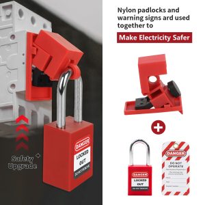 HiLKCO Circuit Breaker Lockout Device 120/277 Clamp-on Single Pole Breaker, Loto Station Safety Lockout Tagout Kit OSHA Compliant, Small 10PCS