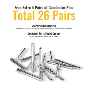 BougeRV 44 PCS Solar Connectors Solar Panel Cable Connector Kit with Spanners - IP68 Waterproof 22 Pairs Male/Female (8AWG)