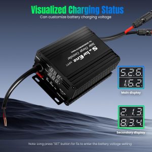12A Boost MPPT Solar Charge Controller Solar Panel Regulator for24V/36V/48V/60V/72V Lead-Acid, LiFePO4, Gel, Flooded Batteries etc in Golf Cart,eBike,Club Car, Scooterand Solar System