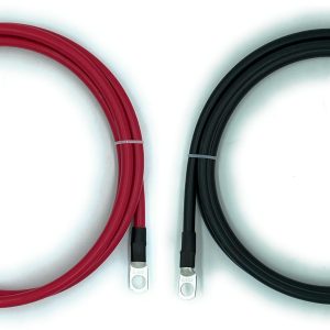 END GAME 4 Gauge Marine Grade Battery Cables, USCG and ABYC Approved, 1-15ft Lengths, Heavy Duty Tinned Lugs, Fully Assembled and Made in The USA (8ft,Red/Black Set, 3/8” Lugs)