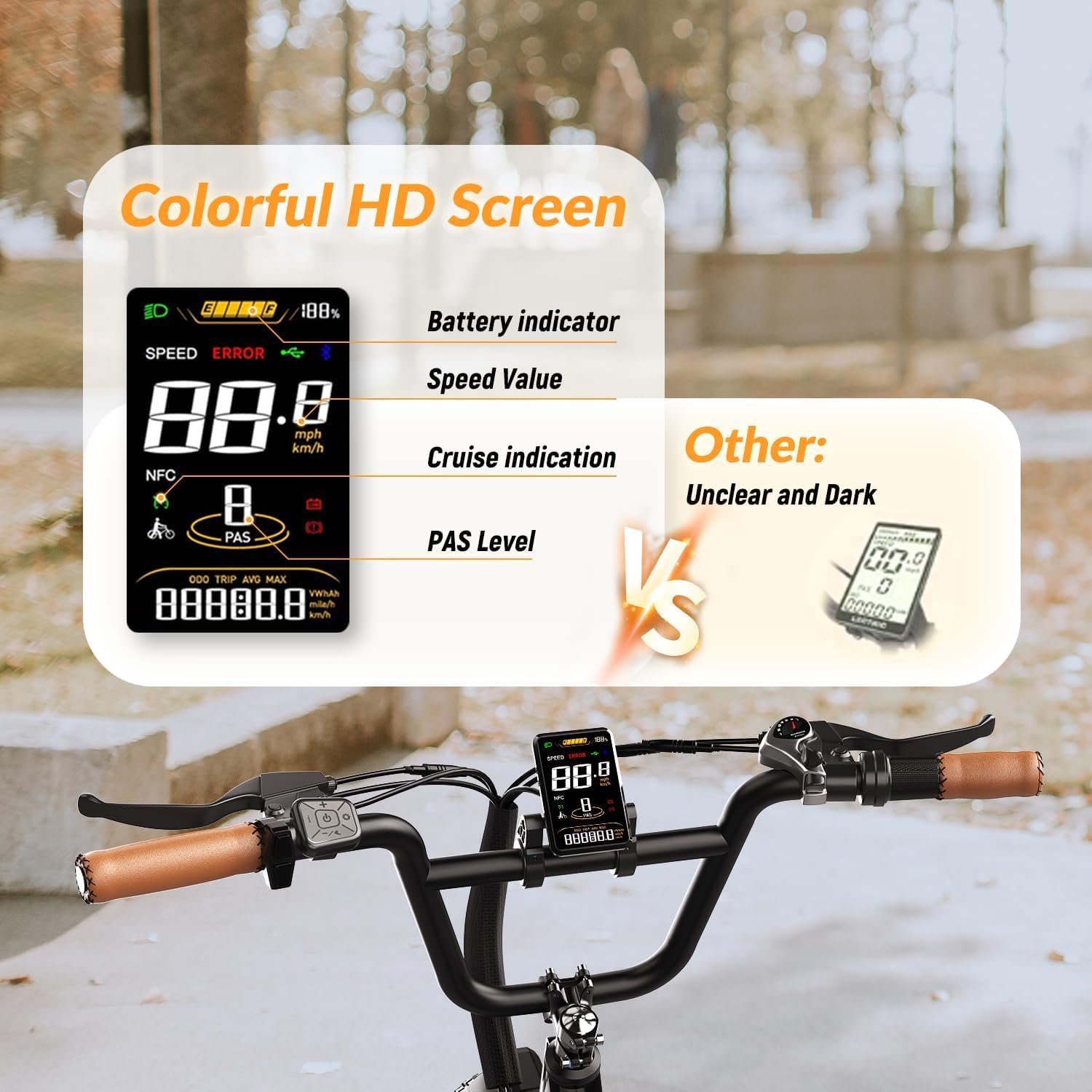 1500W Peak Electric Bike for Adults, 70Miles & 30MPH Electric Bicycle, 20''×4.0" Fat Tires for Urban Commuters,7 Speed Mountain Ebike Color Rose Pink e Bike Electric Women - Image 5