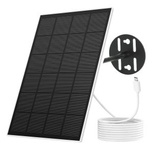 NETVUE Solar Panel for Bird Feeder Camera only, Type-C Charger, IP65 Waterproof for Outdoors, 3W Continuously Power Supply, 360° Swivel Bracket
