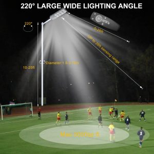 iodoo 40000lm Solar Street Light Aluminium Outdoor Light, Motion Sensor Waterproof Solar Power Wall Patio Flag Lights for Garden Yard Garage with Remote (4000W)